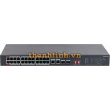 Switch PoE 24 port (hỗ trợ 2 cổng Uplink 1G + 2 cổng quang) unmanaged. Kabe Vision KX-SW2426F-240